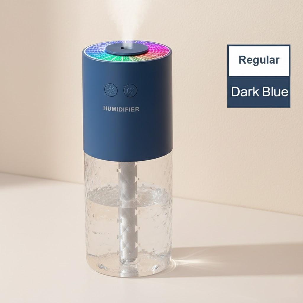 Portable Car Air Humidifier Aroma Crystal Projection Lamp Essential Oil Diffuser Home Use Vehicle Air Freshener