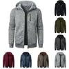 Men's Spring Autumn Hooded Thin Velvet Loose Large Size Sweater Jacket Cardigan Top Jacket