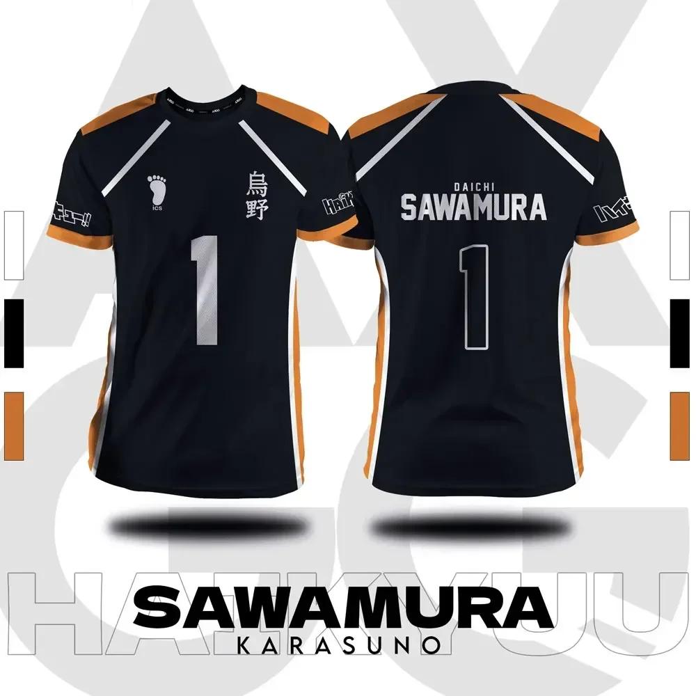 Haikyuu Fukurodani Hinata мультфильм аниме косплей мужчины джерси короткий рукав детская футболка одежда унисекс топы новая мода женская футболка