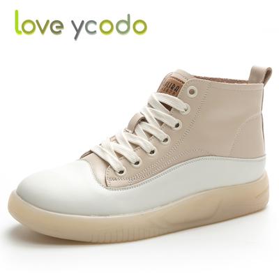 Для женщин и девочек-студентов весенне-осенние удобные повседневные ботильоны на плоской подошве из натуральной кожи