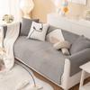 Осенне-зимняя плюшевая супермягкая однотонная диванная подушка с вышивкой, современная простая тканевая нескользящая диванная подушка