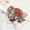 Унисекс Брошь Стразы Эмаль Масляная Капля Форма Слона Противоскользящая Украшение для Воротника Пиджака Костюма Шляпы Шарфа KTJ
