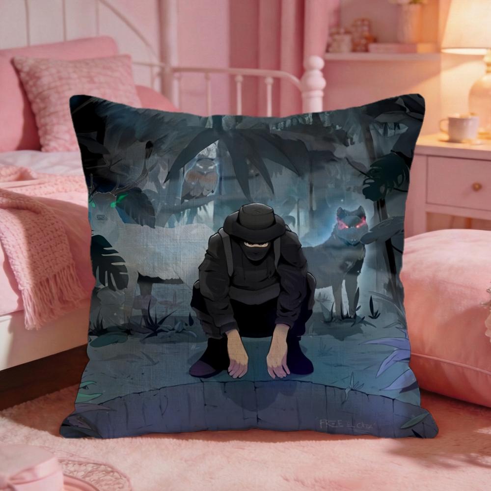 BBeny JJr Rapper Cushion Cover Premium Comfort Reversible Pillow Cove Two In One Design For Any Room Car Interior