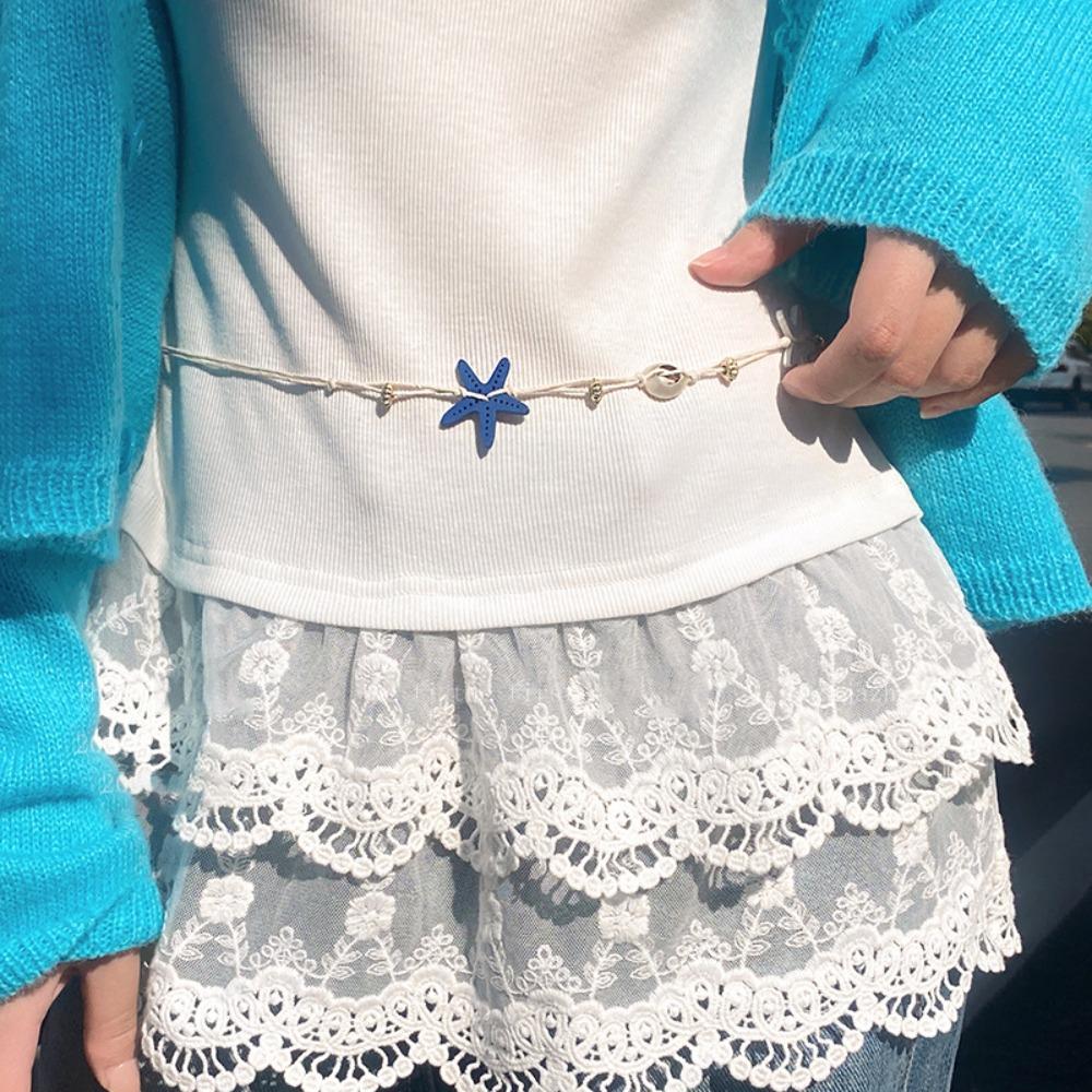 Морская серия Богемское ожерелье из ракушек Натуральная раковина Пляжная поясная цепочка Подарок для девушки/пары