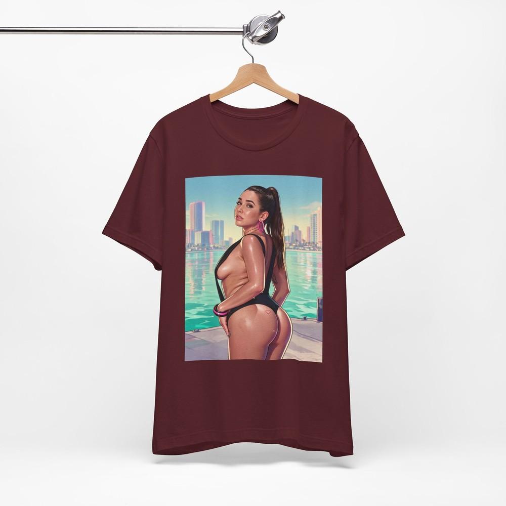 Karlee Grey Bikini Pinup T-Shirt | GTA 6 Graphic Streetwear Print Tee