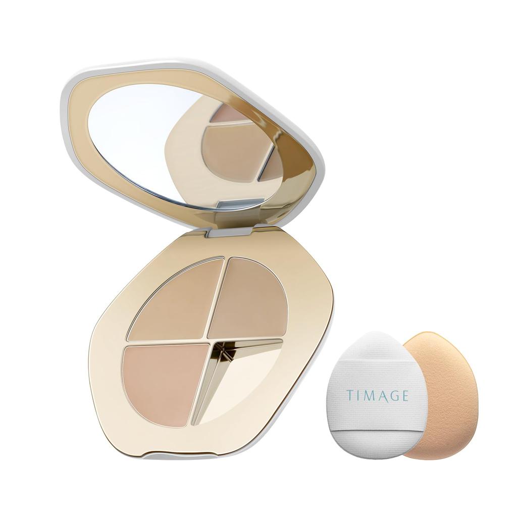 TIMAGE Concealer Creamy Covers Tear Acne Dark Age Smile and Mouth Eye and Face Fair Skin 3 Adjustable 5g Palette, Texture, Trough, Scars, Circles,