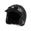 3C Vintage 3/4 Half Helmet Electric Motorcycle Summer Pedal Cruise Locomotive Leather Helmet Men and Women