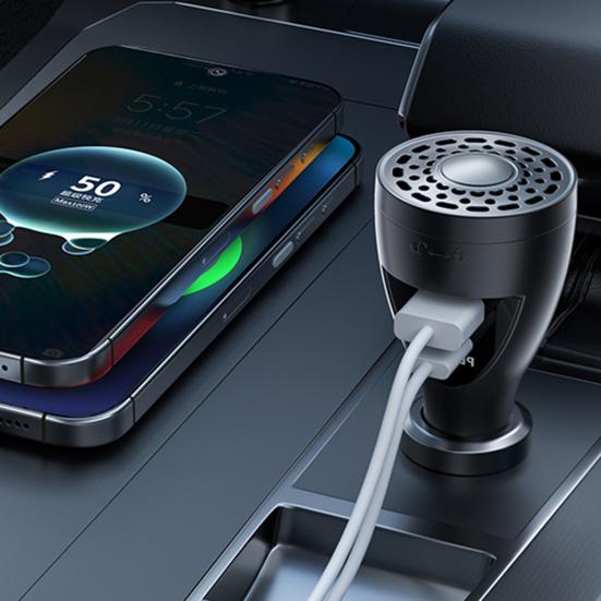 Адаптер автомобильного зарядного устройства USB-C с ароматерапией Быстрая зарядка Универсальный 2-в-1