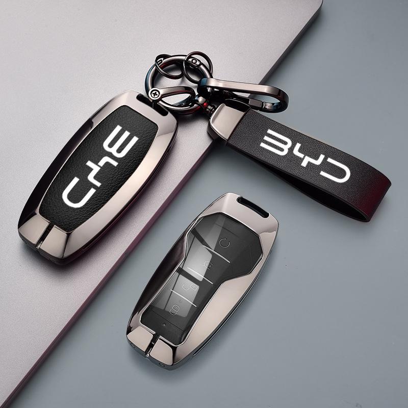 Чехол для автомобильного ключа BYD: Совместимо с Qin PLUS, Tang, Seagull, Seal, Dolphin, Song Plus, Han EV, Yuan и Frigate.