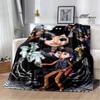 C-coraline Cartoon Printied Blanket Warm Beautiful Flannel Soft and Comfortable Blanket Home Travel Blanket Birthday Gift