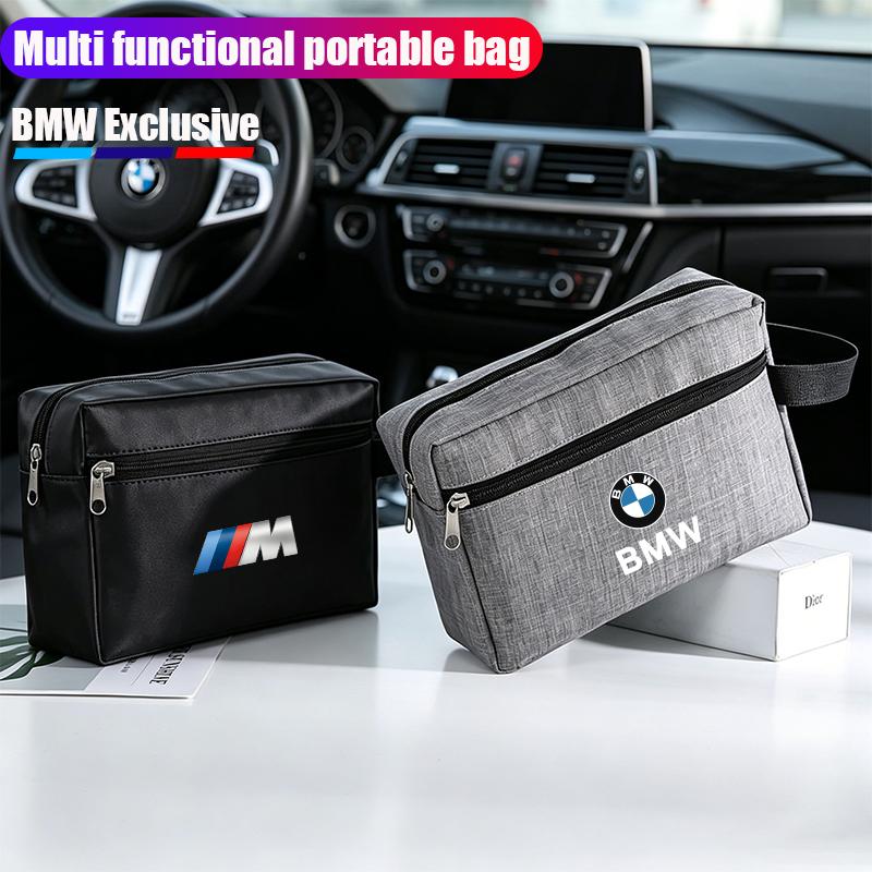 Car Interior Canvas fabric Handbag Accessories Sticker For BMW M X1 X2 X3 X5 X4 X6 X7 iX3 F30F20 F10 F07 E70 E46 E90 E92 E60 E39 HV0