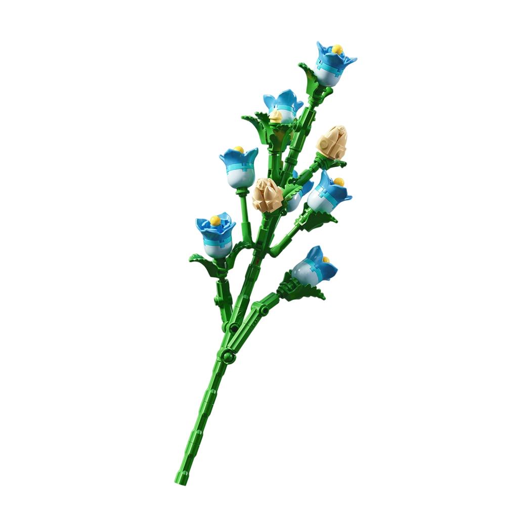 Building Block Rose Everlasting Flower Bouquet , Building Block Assembly Diy Decorative Item , Girls' Festival Gift