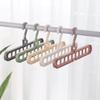 Multi-function 9 Holes Sliding Hanger Anti-wind Homehold Plain Clothes Storage Sliding Clothes Rack