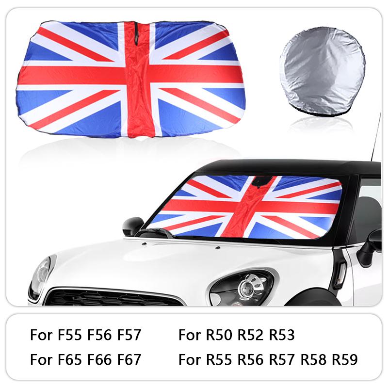 Car Front Window SunShade Cover Blocks UV Reflector For Mini Cooper One R50 R53 R56 R60 F55 F56 R58 R59 Windshield SunshadeWindshield Sunshades 1