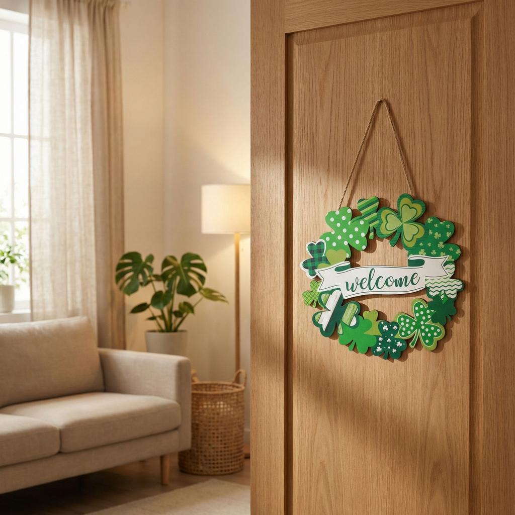 Foldable St Patrick's Day Door Decoration Wreath St Patricks Da