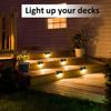 4 Pack LED Solar Deck Lights Waterproof for Garden Pathway Yard Patio
