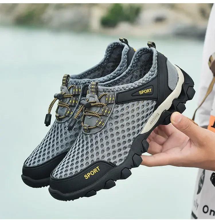Fashion Shoes Breathable Sneakers Men Shoes For Men Climbing Hiking Shoes Men Outdoor Beach Wading Tenis Barefoot Sneakers 2024