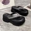 Fashion 8CM Women High Platform Slippers New 2025 Summer Crystal Beach Flip-Flops Ladies Wedge Heels Shoes Woman Outside Chunky Sandals