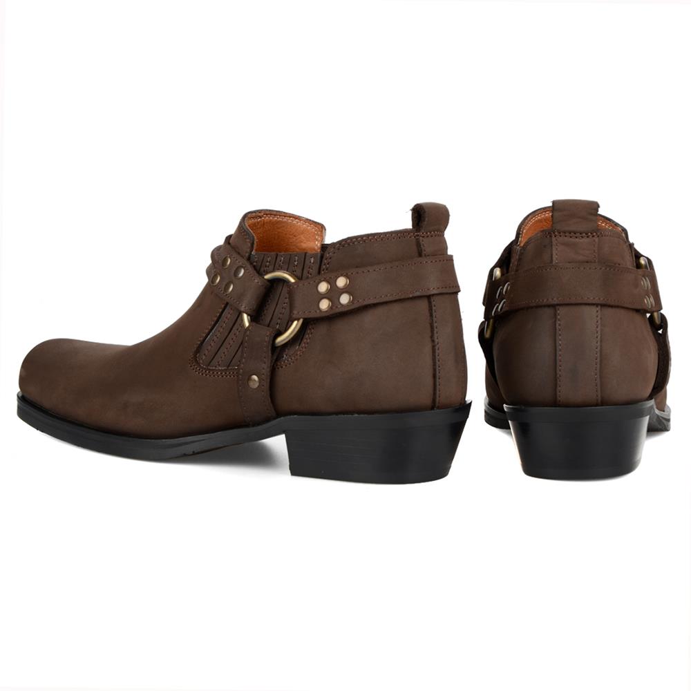 FootCourt Коричневые ковбойские туфли, винтажные мужские байкерские кожаные мотоциклетные туфли для уличных гонок, дышащая ручная работа, новая коллекция