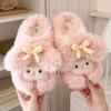 Couple Cotton Slippers 2025 Autumn Winter New Cute Women's Non Slip Indoor Home Shoes Lightweight Comfort Warm Men's Plush Shoes