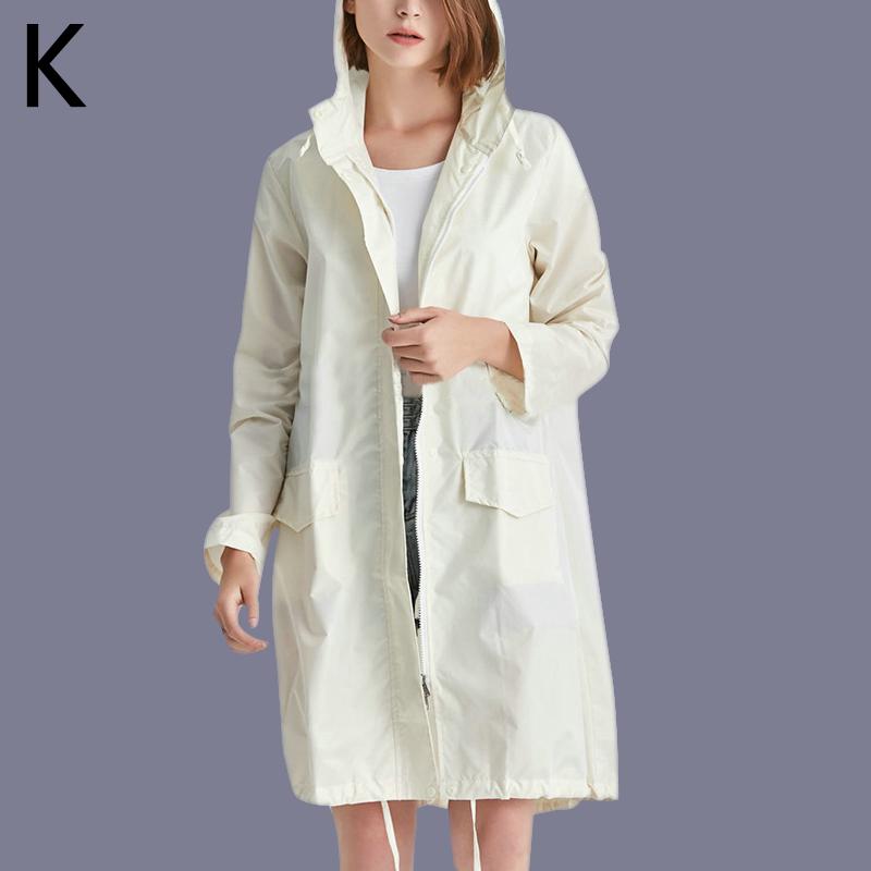 Женская водонепроницаемая куртка плащи повседневная с капюшоном уличная мода унисекс длинное пальто