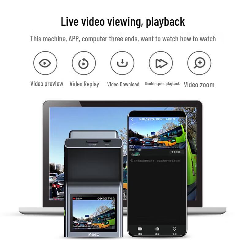 360 G300 Plus 2K Dash Cam (CN version)