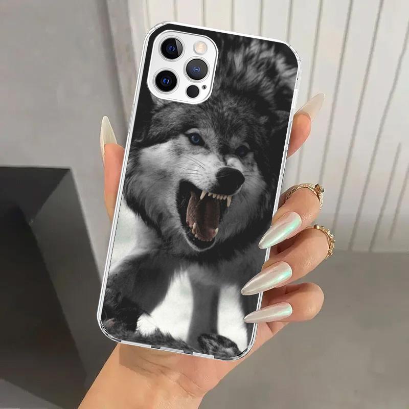 Чехол для телефона 'Злой Животный Волк Яростный' для Iphone 17 Air 16 15 Plus 14 13 Mini 12 11 Pro Max 16E 7 8 SE 2020 Мягкий Funda Печатный Корпус