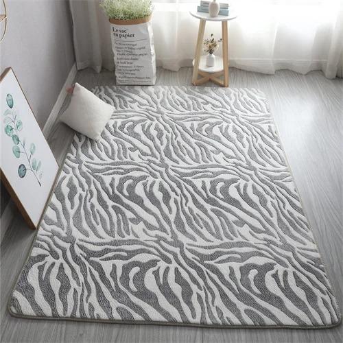 Nordic Style Minimalist Large Carpet Rectangle Floor Mat Non-Slip Rug for Children's Bedroom Living Room Stars Rainbow Design
