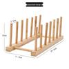 Бамбуковая сушилка для посуды Guan Zhuo Jia с 6 секциями для столешницы