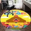 1pc Hey Duggee1 Design Printed Area Round Carpet for Bedroom Living Room Home Decor Rugs Mat Non Slip Mat Rug for Bedside