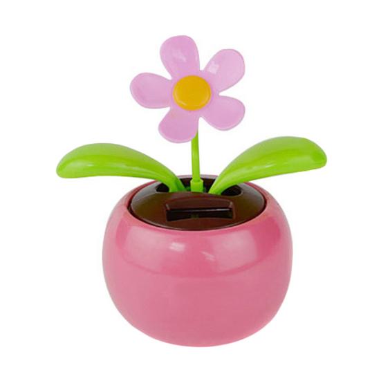 Solar Powered Dancing Swinging Animated Flower Toy Car Styling Home Decoration