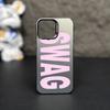 Розовые буквы SWAG Чехол для телефона для Samsung Galaxy S26 S24 S25 S23 Ultra S22 S21 S20 Plus FE A35 A54 A55 Электроокрашенная задняя крышка