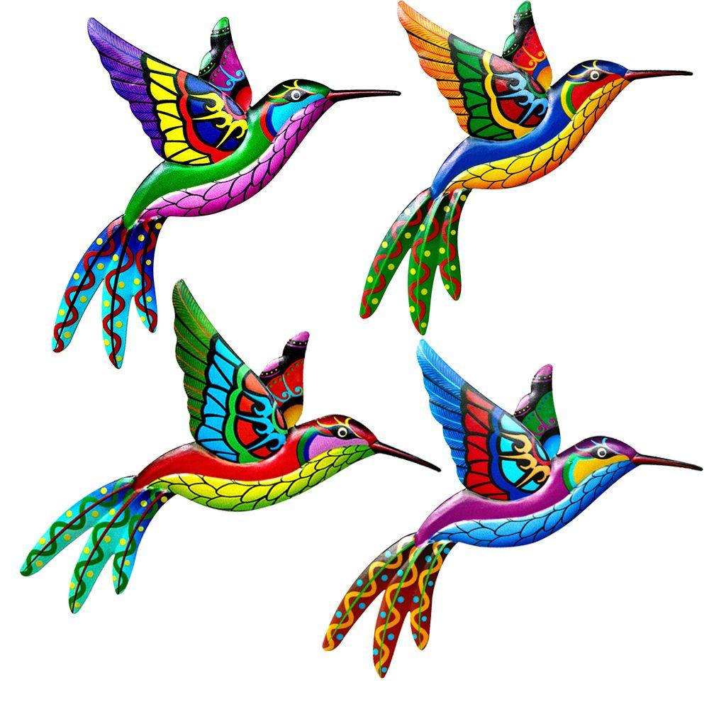 Inspirational Sculpture Metal Hummingbird Garden Backyard Wall Decoration Art Craft Sculptures