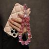 1PC DIY Bracelet Crystal Shinning Acrylic Butterfly Girl Phone Charms Wrist Hanging Strap Mobile Phone Lanyard Phone Bag Key Chain