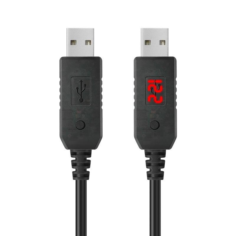 Регулируемый цифровой дисплей USB-DC повышающий кабель для быстрой зарядки 5В-12В