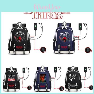 Рюкзак Stranger Things для студентов, легкий и прочный, с USB-зарядкой