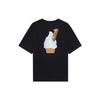 Li-Ning X Phil Hackett Artist Collaboration Cartoon Print Loose Round Neck T-Shirt Unisex Tops Black AHSS859-3