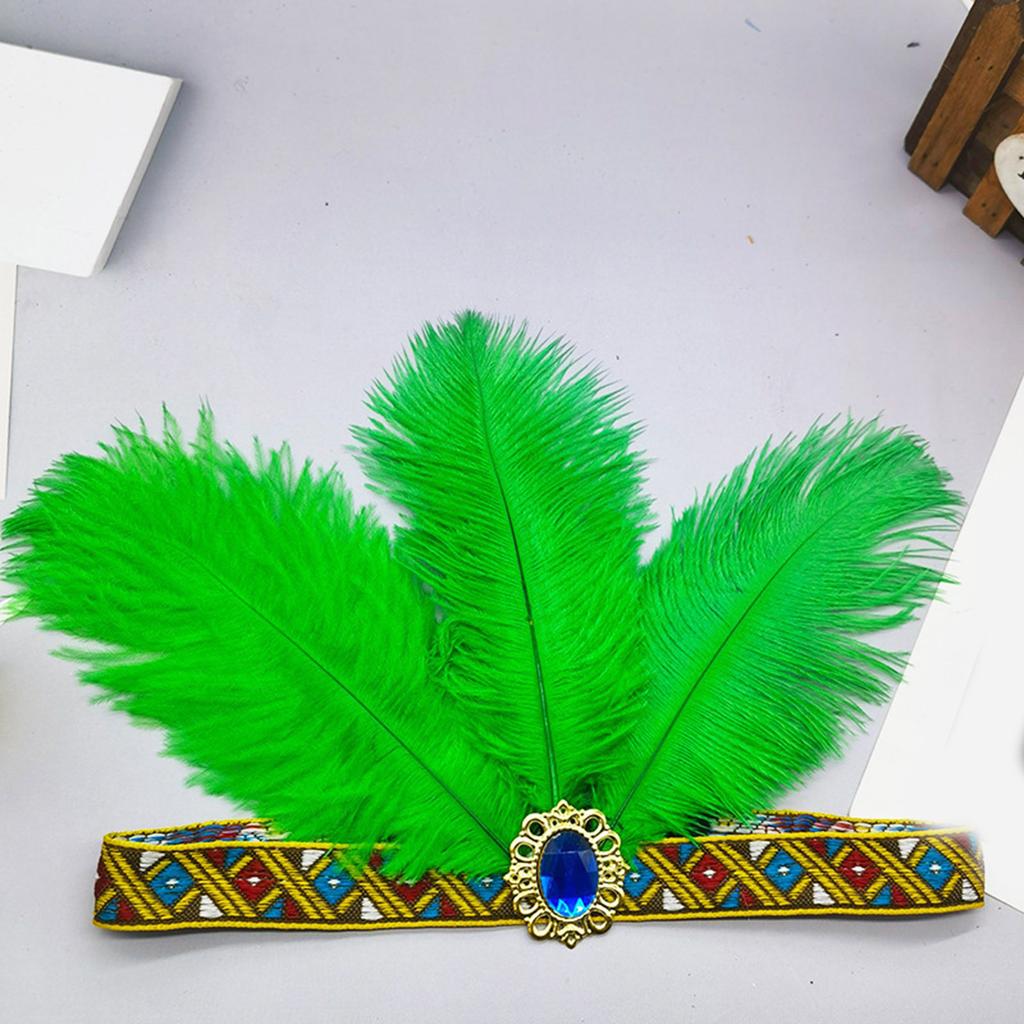 Feather Flapper Headbands Mardi Gras Prom Dancer Headpiece for Party Carnivals Celebrations Headwear Hair Styling