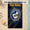 Beach TowelParramatta Eels Custom Name Text Personalized Soft Towel for Beach Pool Indoor Home Decor Gift