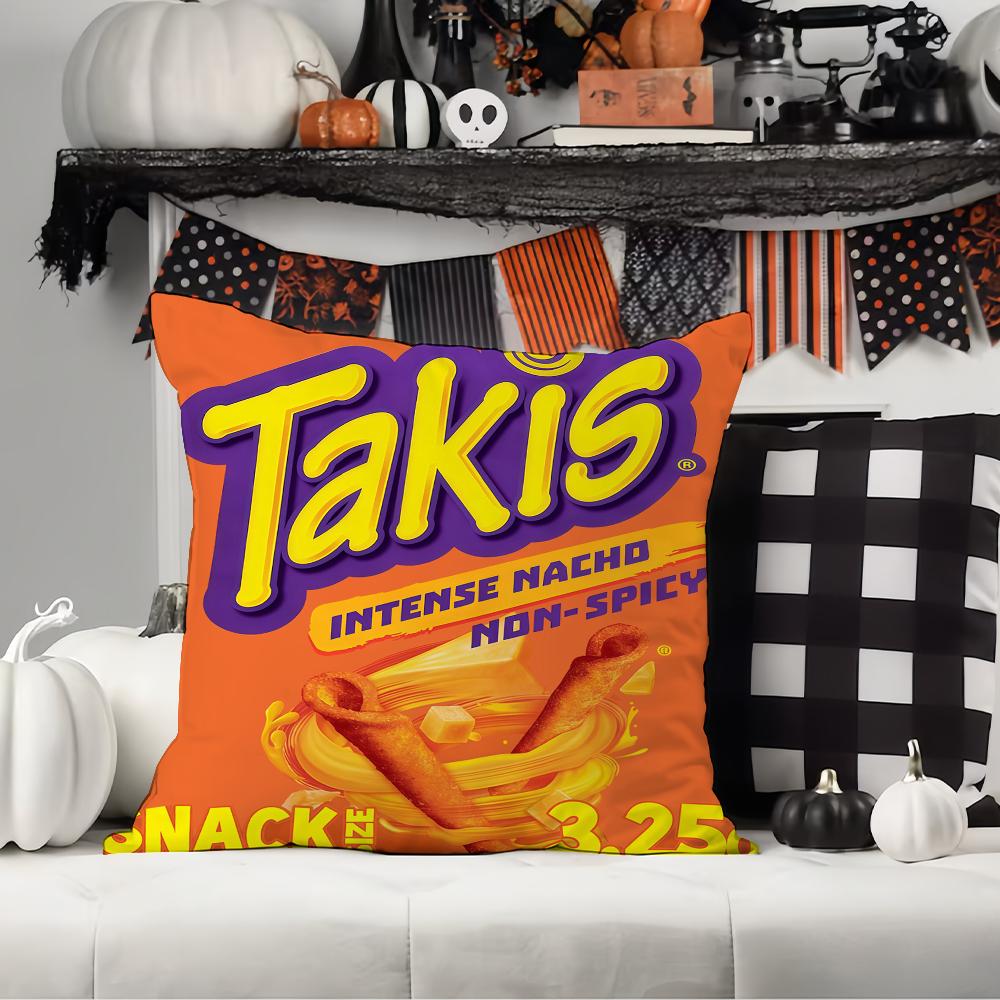 Кукурузные хлопья Закуски T-Takis Наволочка Офисные подушки Подходит для дивана Автомобиля Спальни Декоративная наволочка