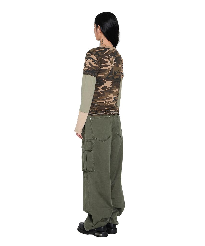 AAKAM Camouflage Layered Long Sleeve (Brown)