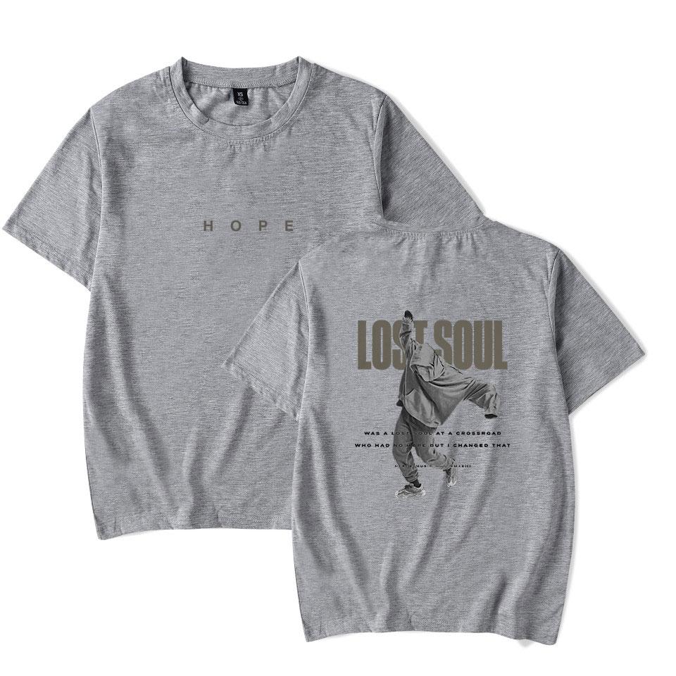 Футболка NF HOPE Lost Soul Tee с принтом рэпера Унисекс Модная Повседневная Футболка с коротким рукавом Хип-Хоп Мерч