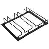 Wine Glass Rack Under Cabinet Stemware Holder Storage Hanger Metal Organizer for Bar Kitchen3 Slot 30x22.5cm Black