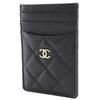 CHANEL Matelasse Card Case AP3595 Gold Hardware COCO Mark black/Cabin skin Women Used