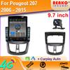9,7-дюймовый вертикальный экран Tesla Android автомобильное радио для Peugeot 207 2006 - 2015 GPS навигация мультимедийный плеер Carplay 2din