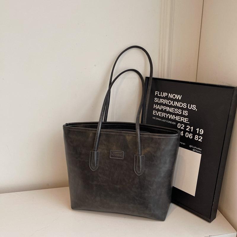 Ретро сумка женская большой вместимости новая модная универсальная простая наплечная сумка сумка-тоут для поездок на работу