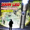 High Power LED Flashlight Rechargeable Type-C Flashlight 26650 Super Bright Long Range Torch Camping Lantern Fishing Lamp