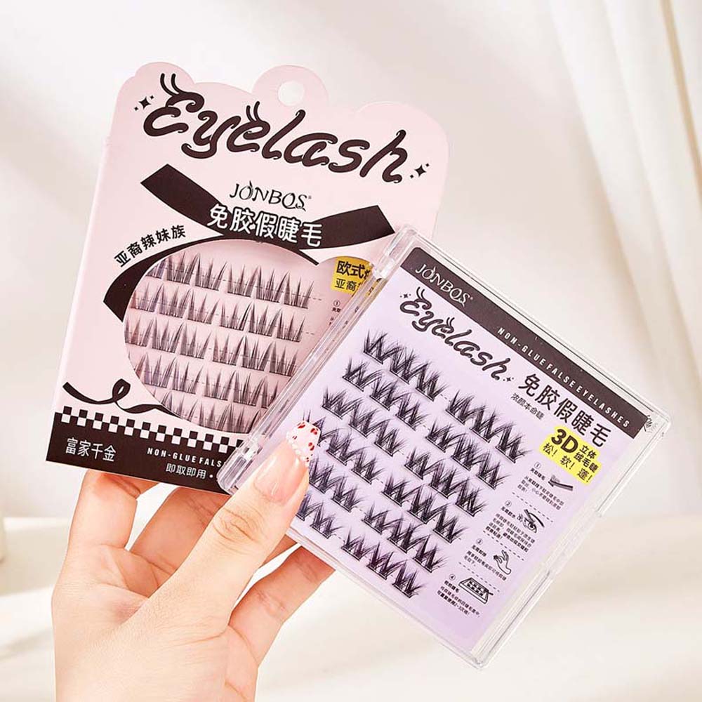 Самоклеящиеся накладные ресницы с изгибом L Сегментированные Сегментированные ресницы Пучки Наращивание ресниц