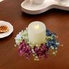 Independence Day Artificial Floral Candle Ring Wreath Decoration Candlestick for Indoor or