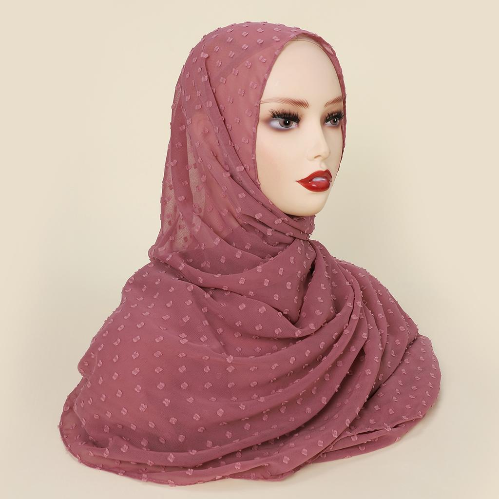 Новое поступление Премиум Шифоновый Мини Плиссированный Шарф с Помпонами Негладящийся Обертываемый Шифоновый Плиссированный Хиджаб